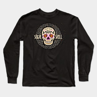 Bright Sugar Skull Long Sleeve T-Shirt